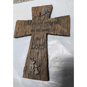 Carson Home Accents Rustic Cross Joshua 24:15 Wall Hanger